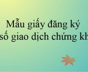 Đăng ký mã số giao dịch cho nhà đầu tư nước ngoài Đăng ký mã số giao dịch cho nhà đầu tư nước ngoài